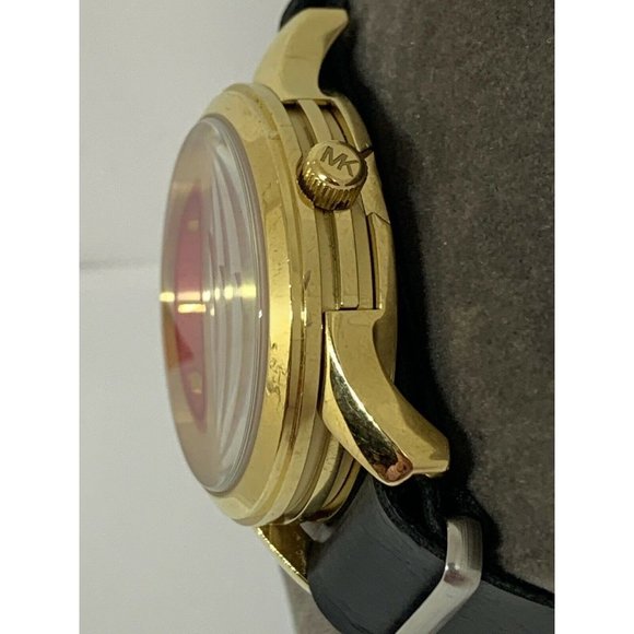 Michael Kors MK5801 Women Black Leather Analog Pin main image 5